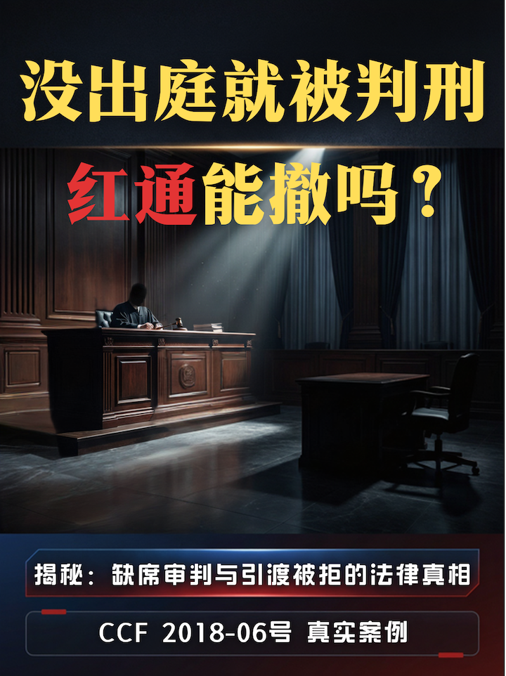 红色通报删除,缺席审判,Retrial,重审权,拒绝引渡,CCF 申诉,跨国刑事律师,2018-06号案例,死刑风险抗辩,外交承诺,国际刑警组织章程