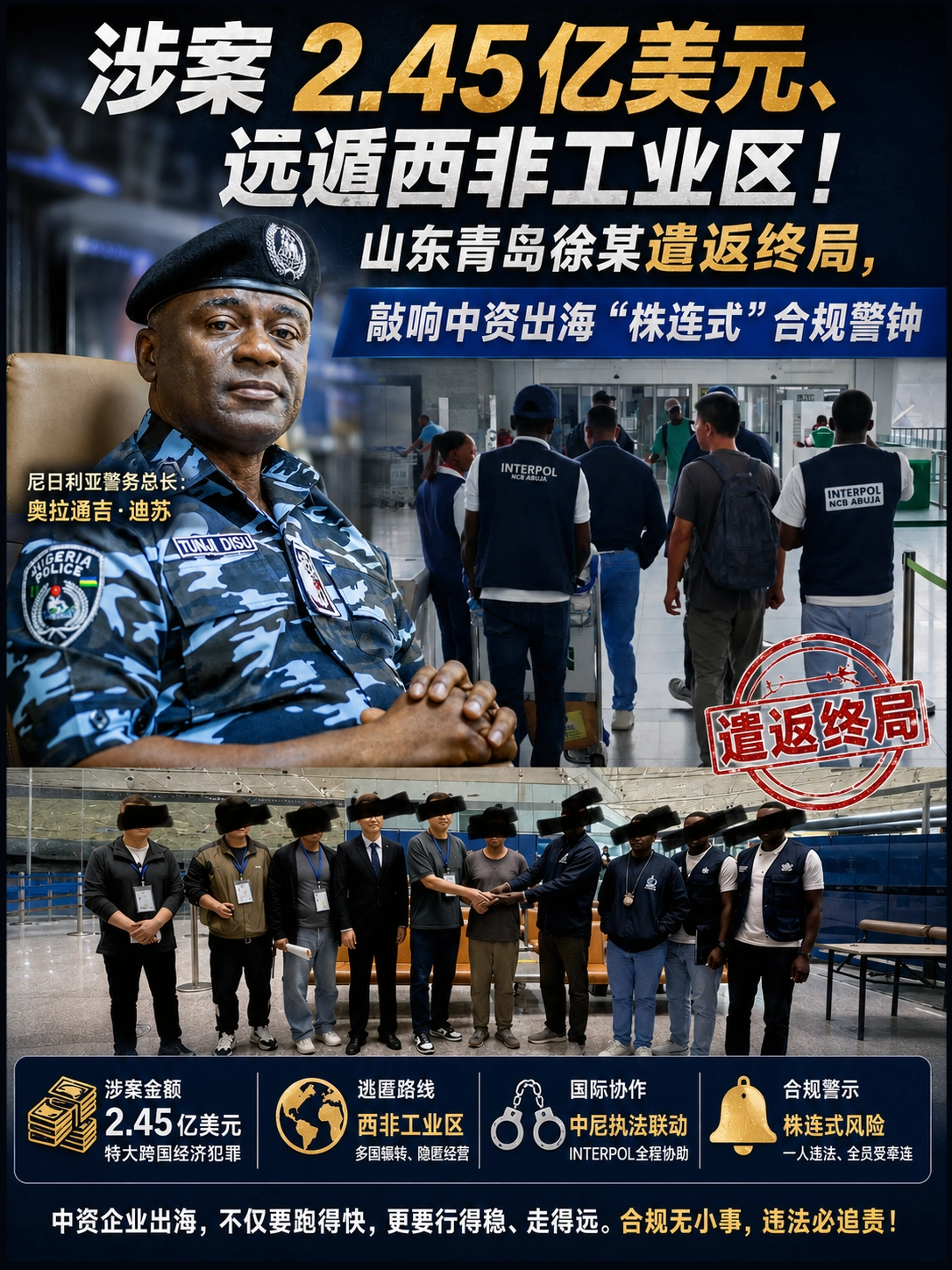 中资出海,跨境合规,庞氏骗局,非法吸收公众存款,尼日利亚遣返,跨境追逃,涉案2.45亿美元