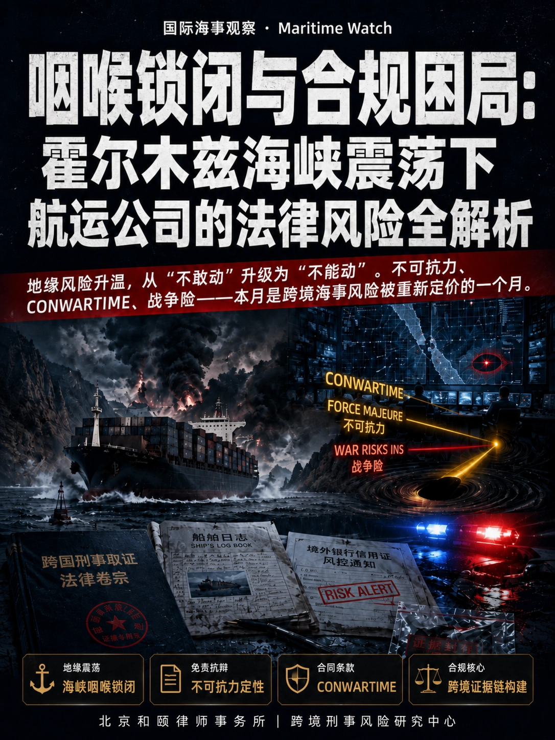 霍尔木兹海峡封锁, 霍尔木兹航运风险, 国际海事风险, 航运不可抗力Chevron索赔, 制裁与反制裁, 船舶扣押, 货物险除外责任, 国际供应链风险 霍尔木兹海峡封锁, 霍尔木兹航运风险, 国际海事风险, 航运不可抗力Chevron索赔, 制裁与反制裁, 船舶扣押, 货物险除外责任, 国际供应链风险