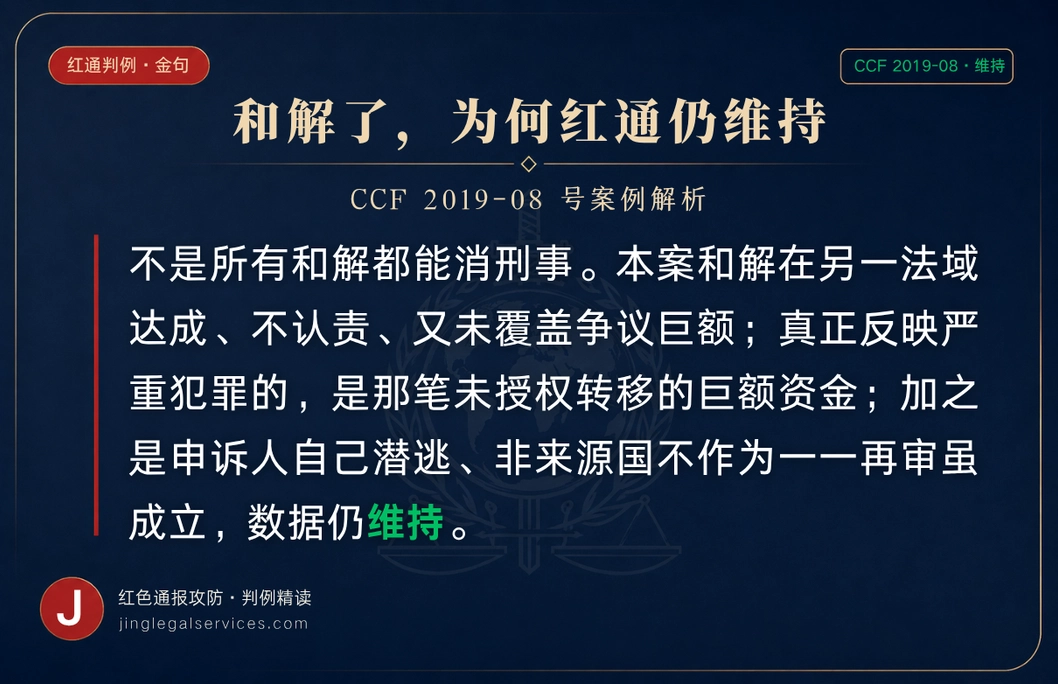 民事和解不撼刑事追诉·私下和解红通仍在