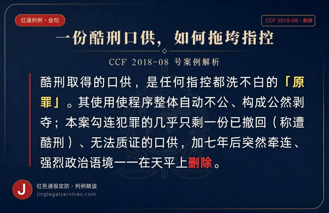 指控只剩一份「被撤回的酷刑口供」 ——红通还站得住吗