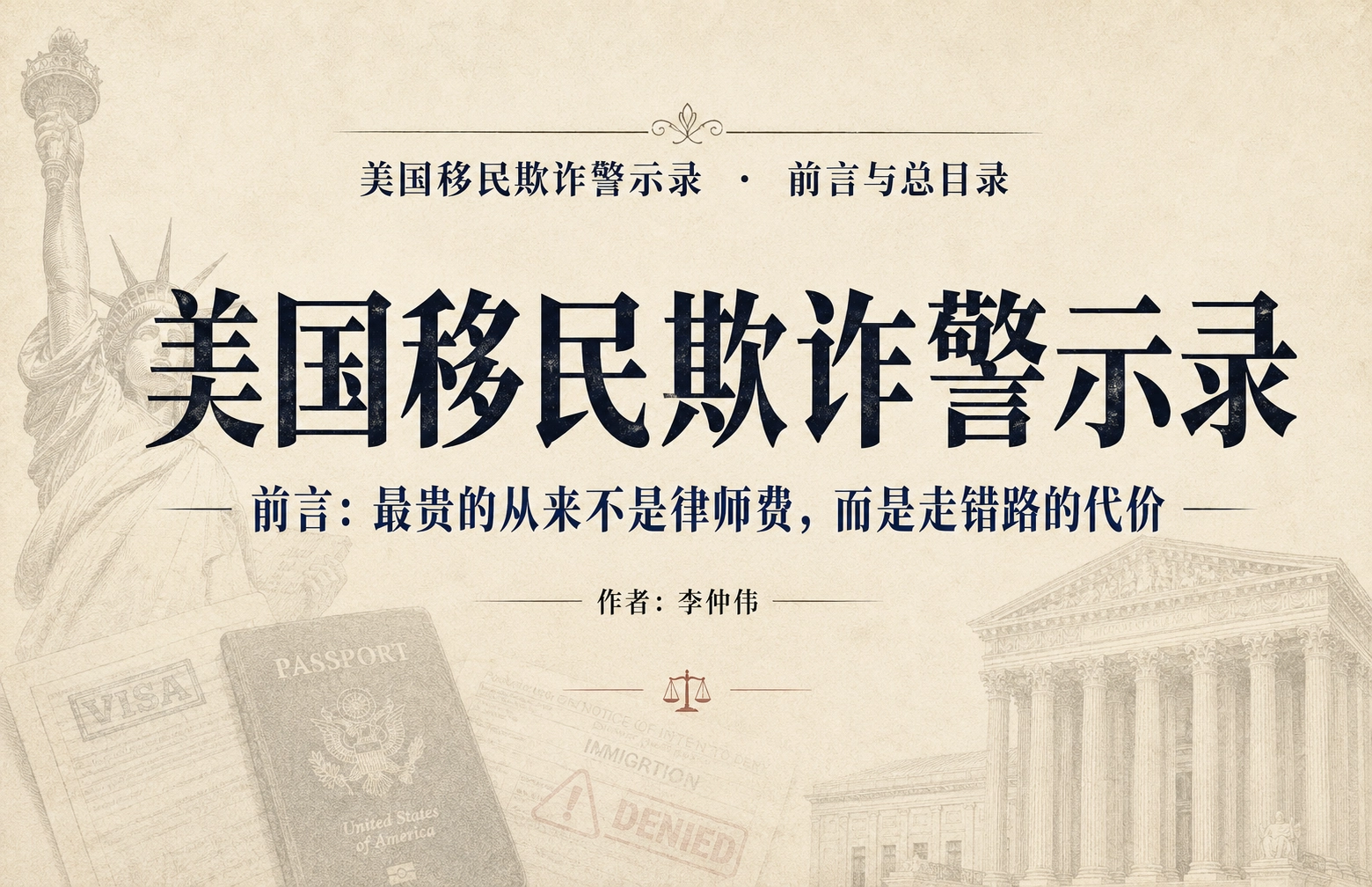 美国移民欺诈警示录 | 前言与总目录
