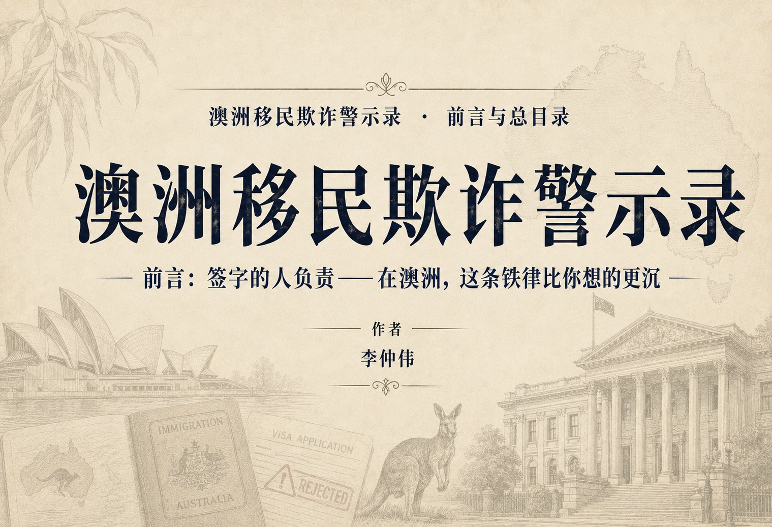 澳洲移民欺诈警示录 | 前言与总目录