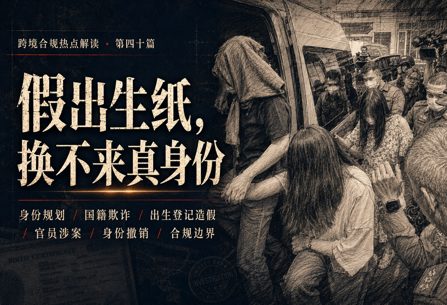假出生纸，换不来真身份——跨境合规热点解读 第四十篇