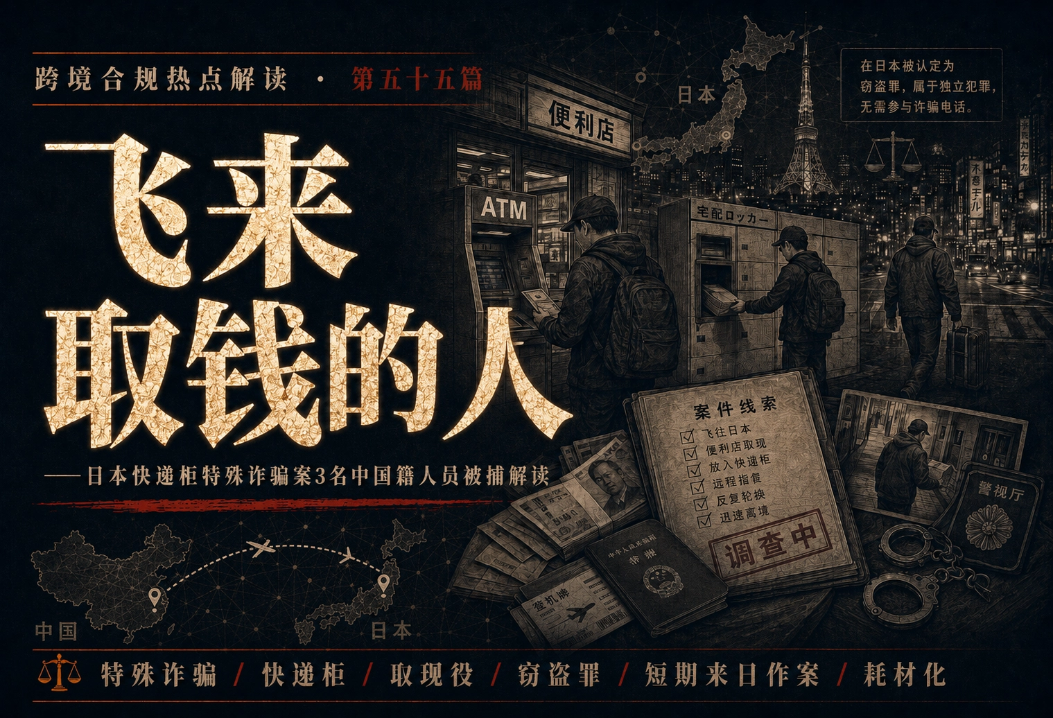 飞来取钱的人——日本快递柜特殊诈骗案3名中国籍人员被捕解读 