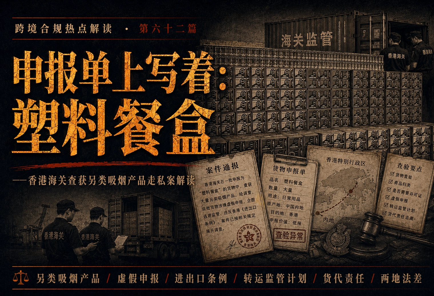 申报单上写着：塑料餐盒——香港海关查获另类吸烟产品走私案解读