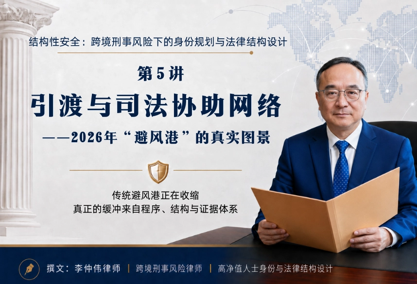 结构性安全：跨境刑事风险下的身份规划与法律结构设计20讲 | 第5讲：引渡与司法协助网络：2026年“避风港”的真实图景