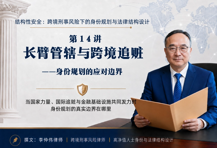 结构性安全：跨境刑事风险下的身份规划与法律结构设计20讲 | 第14讲：长臂管辖与跨境追赃：身份规划的应对边界