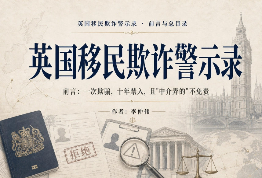 英国移民欺诈警示录 | 前言与总目录