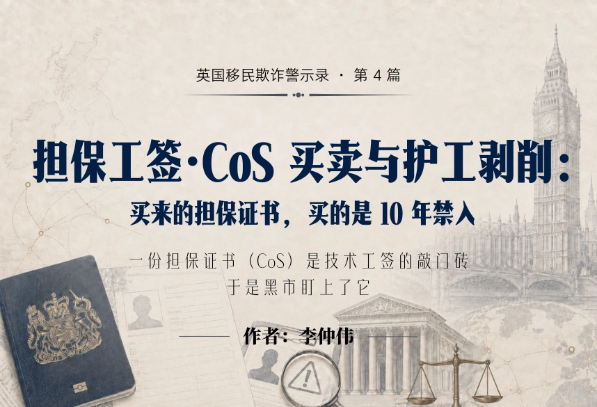 担保工签·CoS 买卖与护工剥削：买来的担保证书，买的是 10 年禁入
