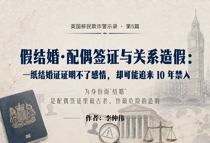 假结婚·配偶签证与关系造假：一纸结婚证证明不了感情，却可能追来 10 年禁入