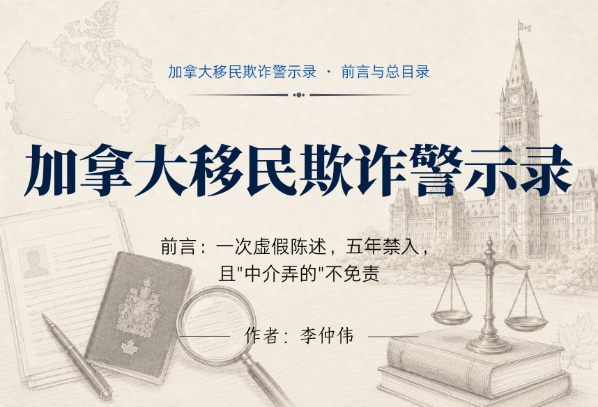 加拿大移民欺诈警示录 | 前言与总目录