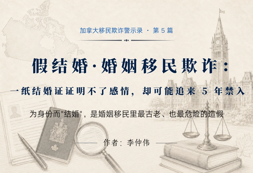 假结婚·婚姻移民欺诈：一纸结婚证证明不了感情，却可能追来 5 年禁入