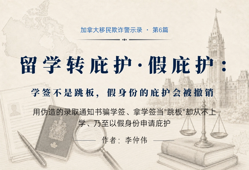 留学转庇护·假庇护：学签不是跳板，假身份的庇护会被撤销
