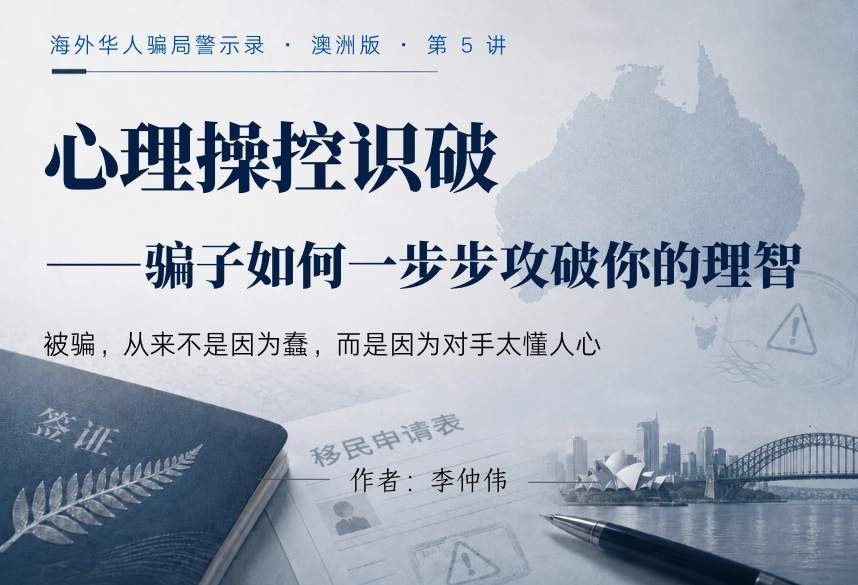 心理操控识破：骗子如何一步步攻破你的理智｜海外华人骗局警示录·澳洲版 第5讲