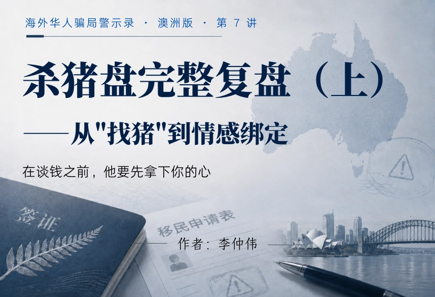 杀猪盘完整复盘（上）：从"找猪"到情感绑定｜海外华人骗局警示录·澳洲版 第7讲