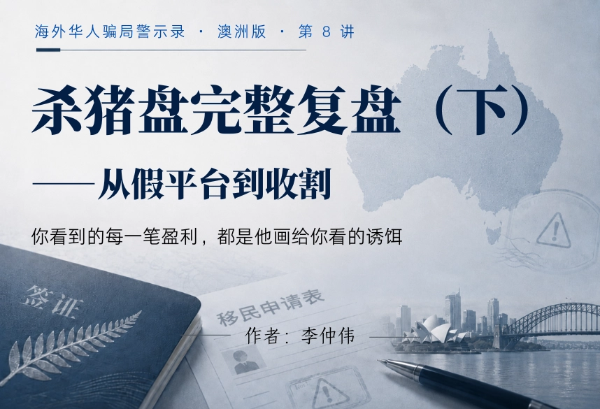 杀猪盘完整复盘（下）：从假平台到收割｜海外华人骗局警示录·澳洲版 第8讲