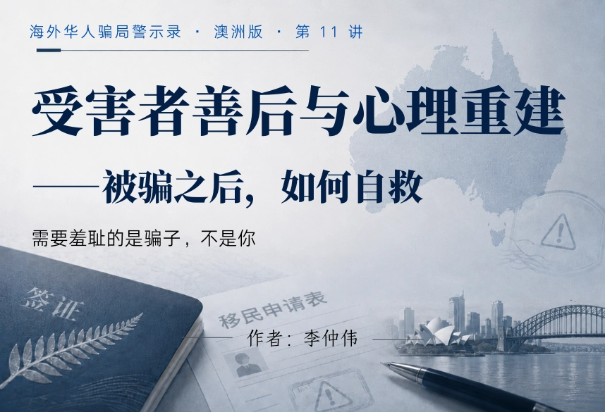 受害者善后与心理重建：被骗之后，如何自救｜海外华人骗局警示录·澳洲版 第11讲