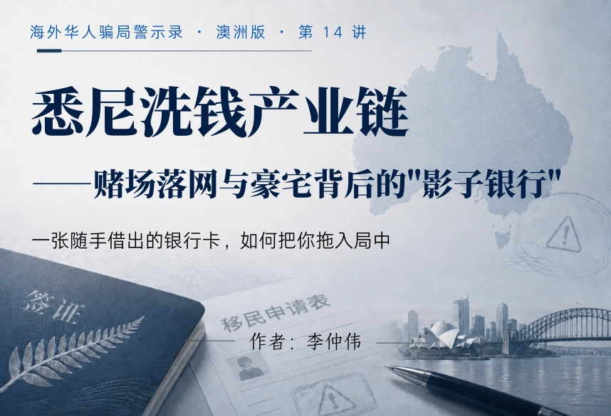 悉尼洗钱产业链：赌场落网与豪宅背后的影子银行｜海外华人骗局警示录·澳洲版 第14讲