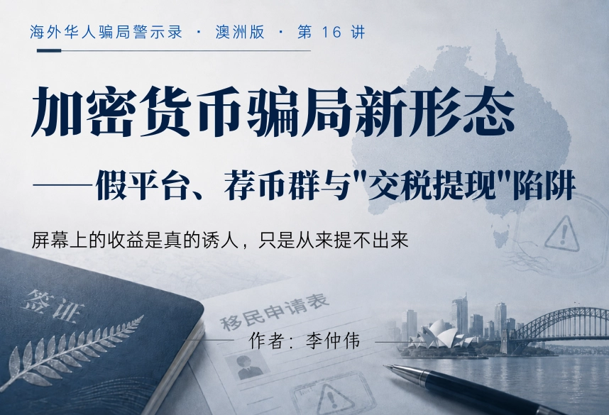 加密货币骗局新形态：假平台、荐币群与"交税提现"陷阱｜海外华人骗局警示录·澳洲版 第16讲