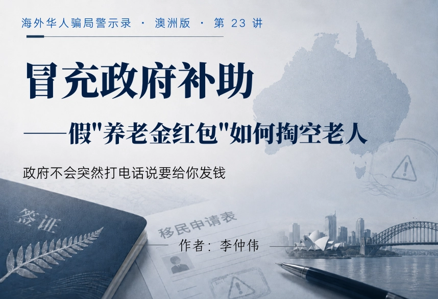 冒充政府补助：假养老金红包如何掏空老人｜海外华人骗局警示录·澳洲版 第23讲