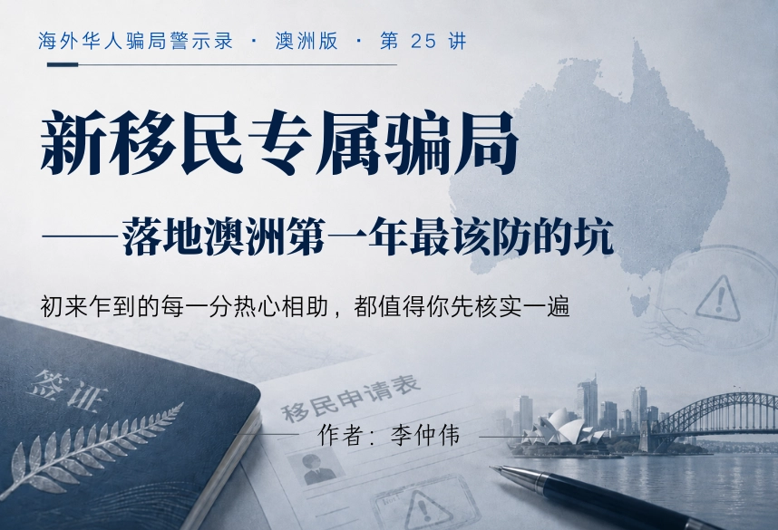 新移民专属骗局：落地澳洲第一年最该防的坑｜海外华人骗局警示录·澳洲版 第25讲