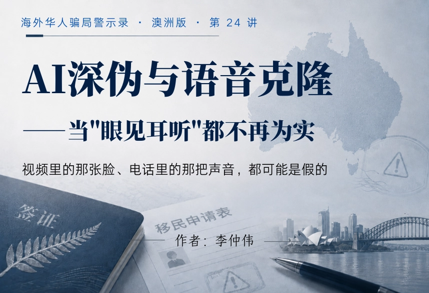 AI深伪与语音克隆：当"眼见耳听"都不再为实｜海外华人骗局警示录·澳洲版 第24讲